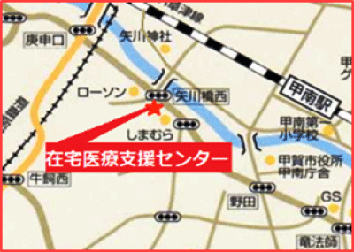 仁生会在宅医療支援センターこうなん地図